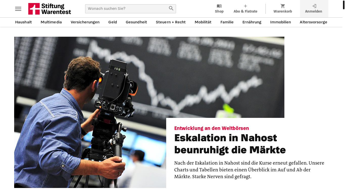 website screenshot of https://test.de/