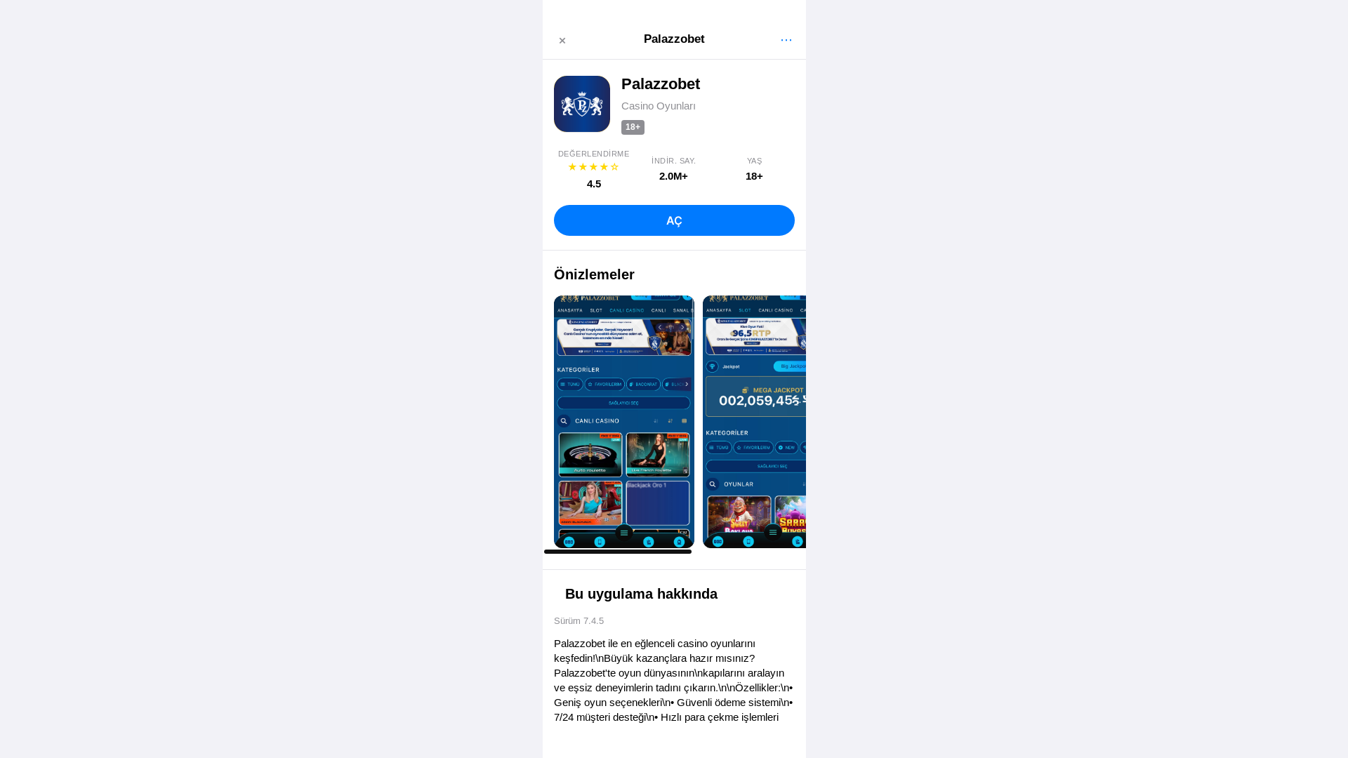 website screenshot of https://palazzomobile.xyz/