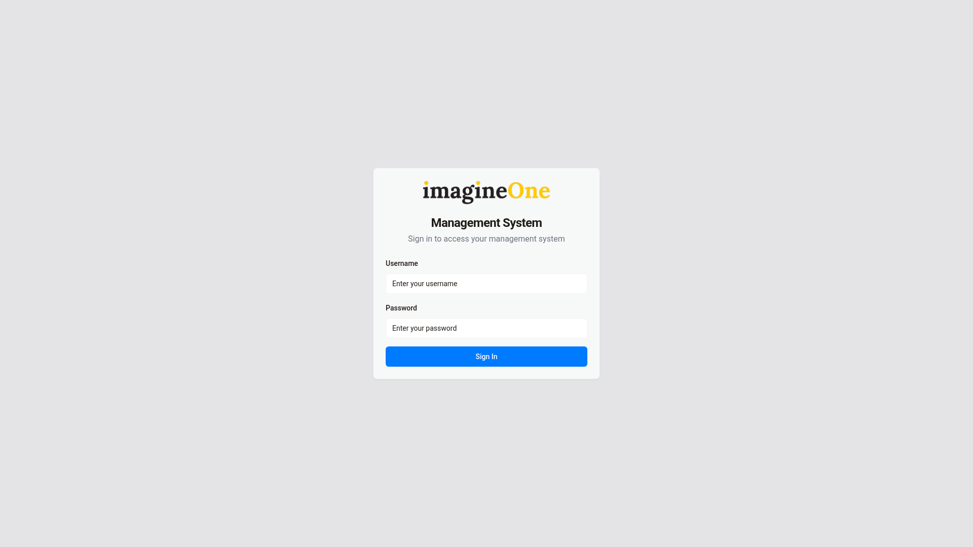 website screenshot of https://imagineone-ms.com/