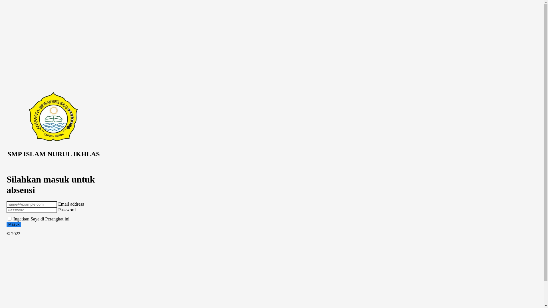 website screenshot of https://absensismpislamnurulikhlas.my.id/