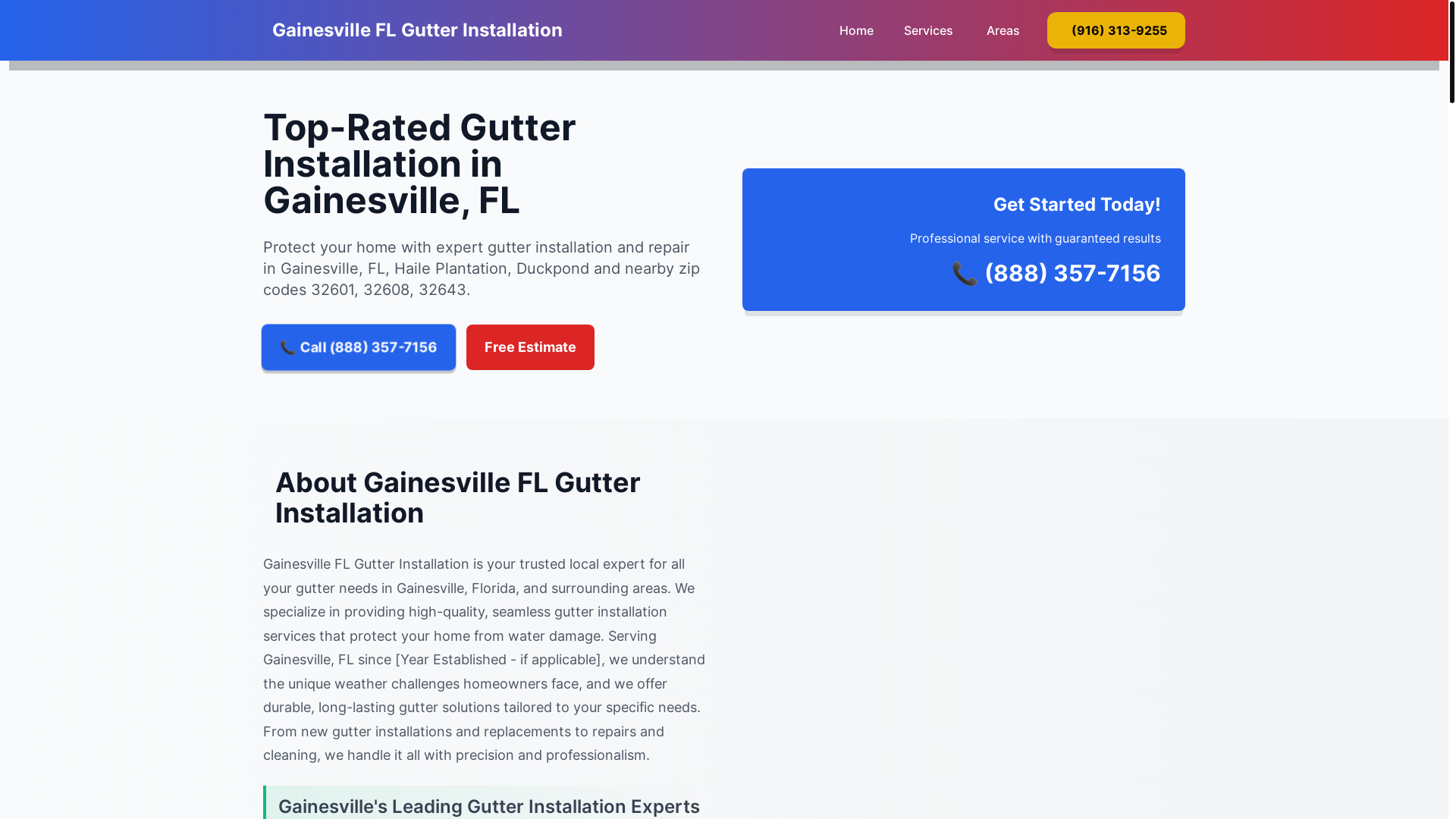 website screenshot of https://gutter-installation-gainesville-fl.pages.dev/