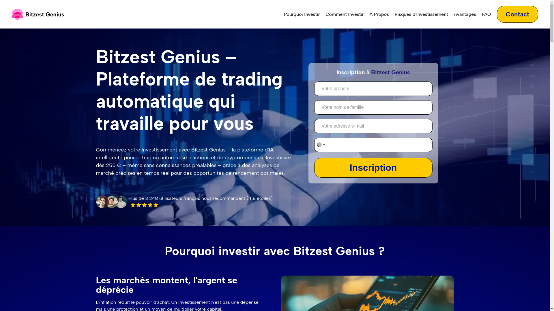 website screenshot of https://bitzestgenius-invest.com/