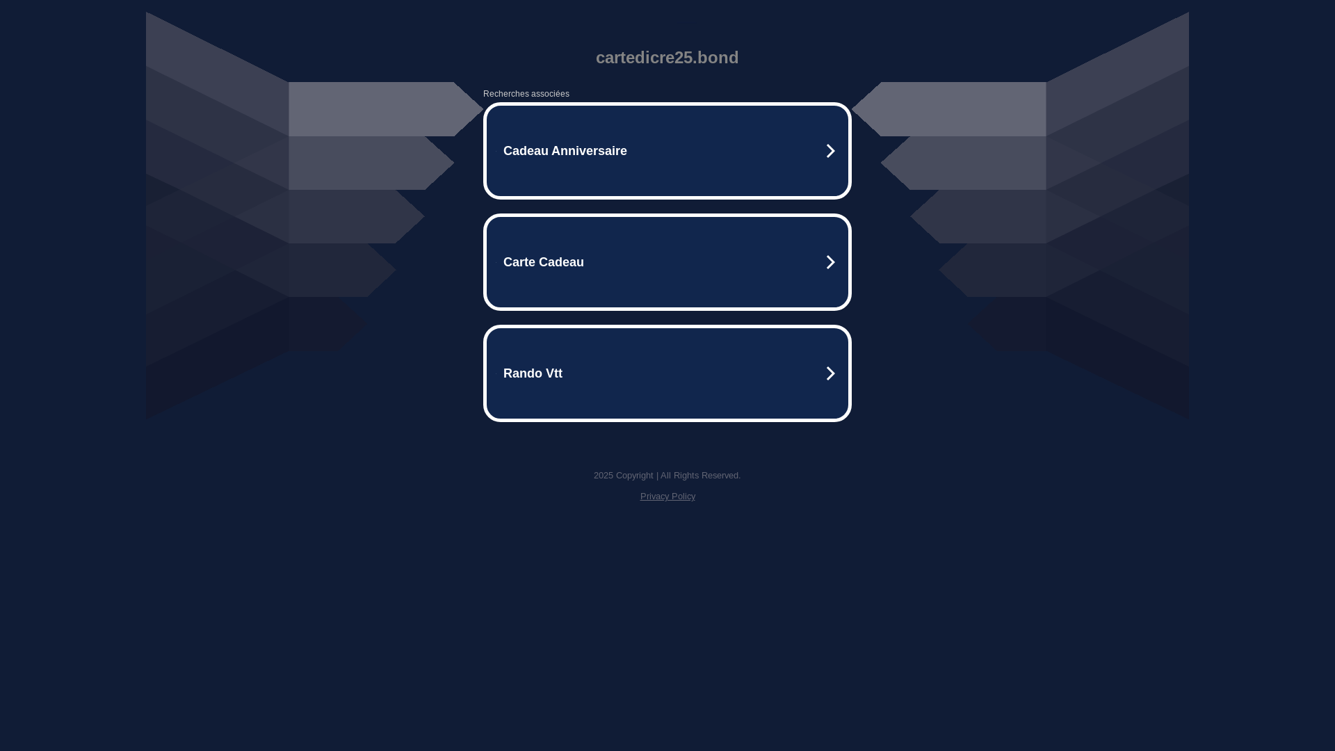 website screenshot of https://cartedicre25.bond/