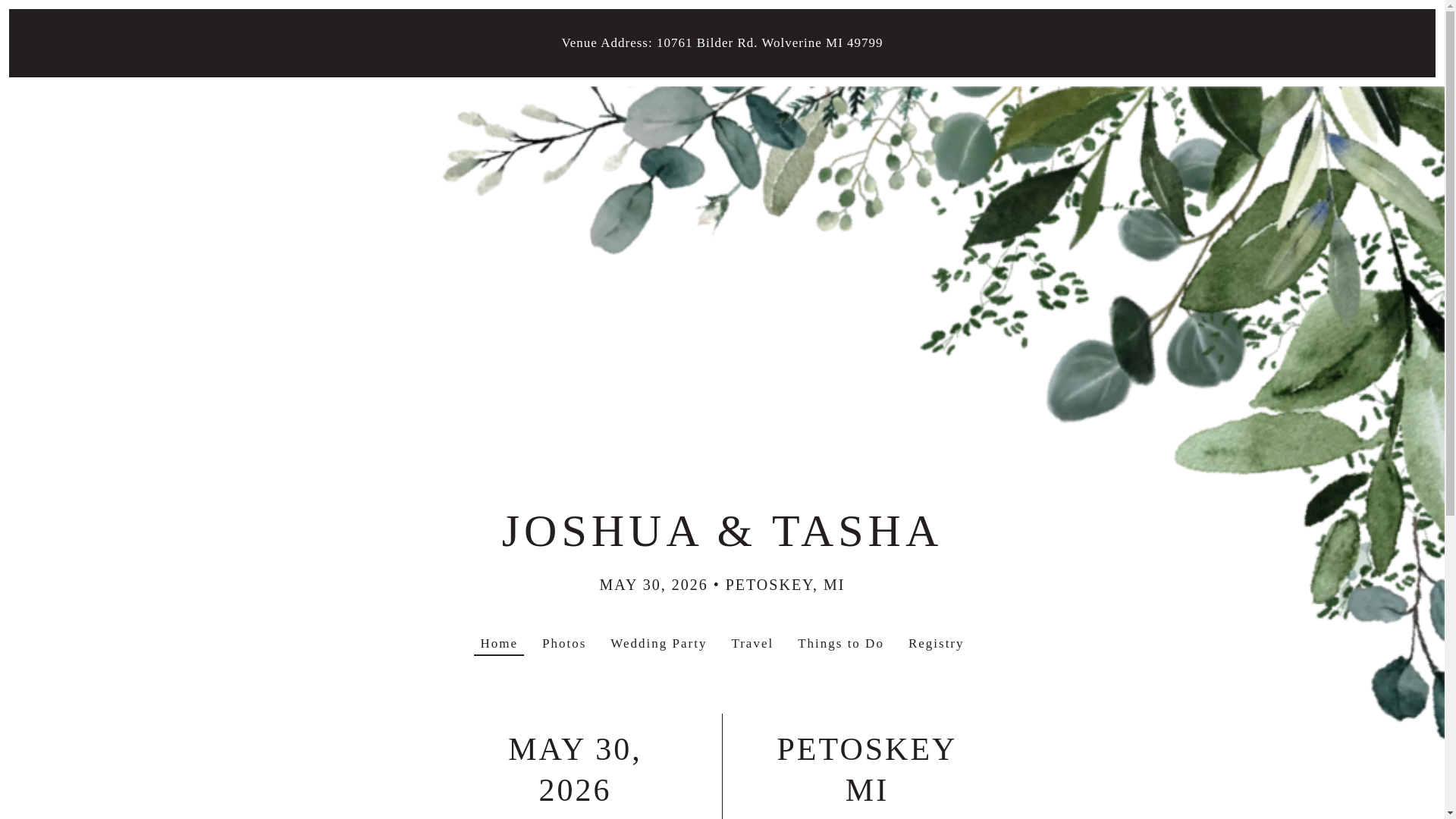 website screenshot of https://joshandtasha.com/