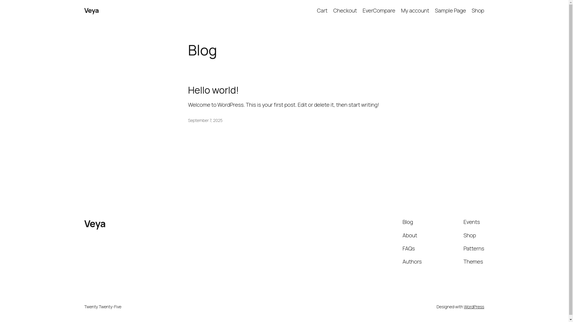 website screenshot of https://veya.ee/