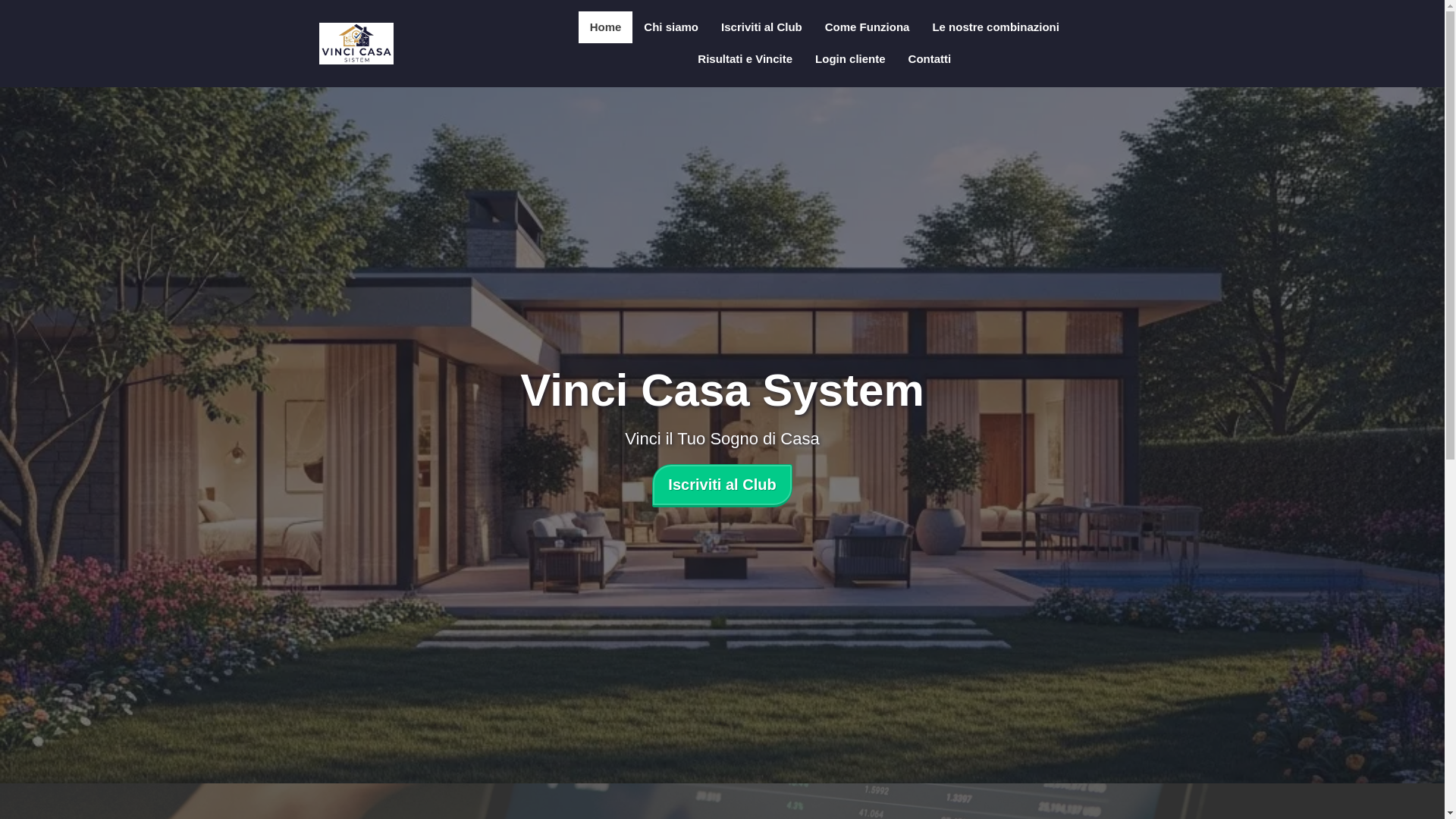 website screenshot of https://vincicasasystem.it/