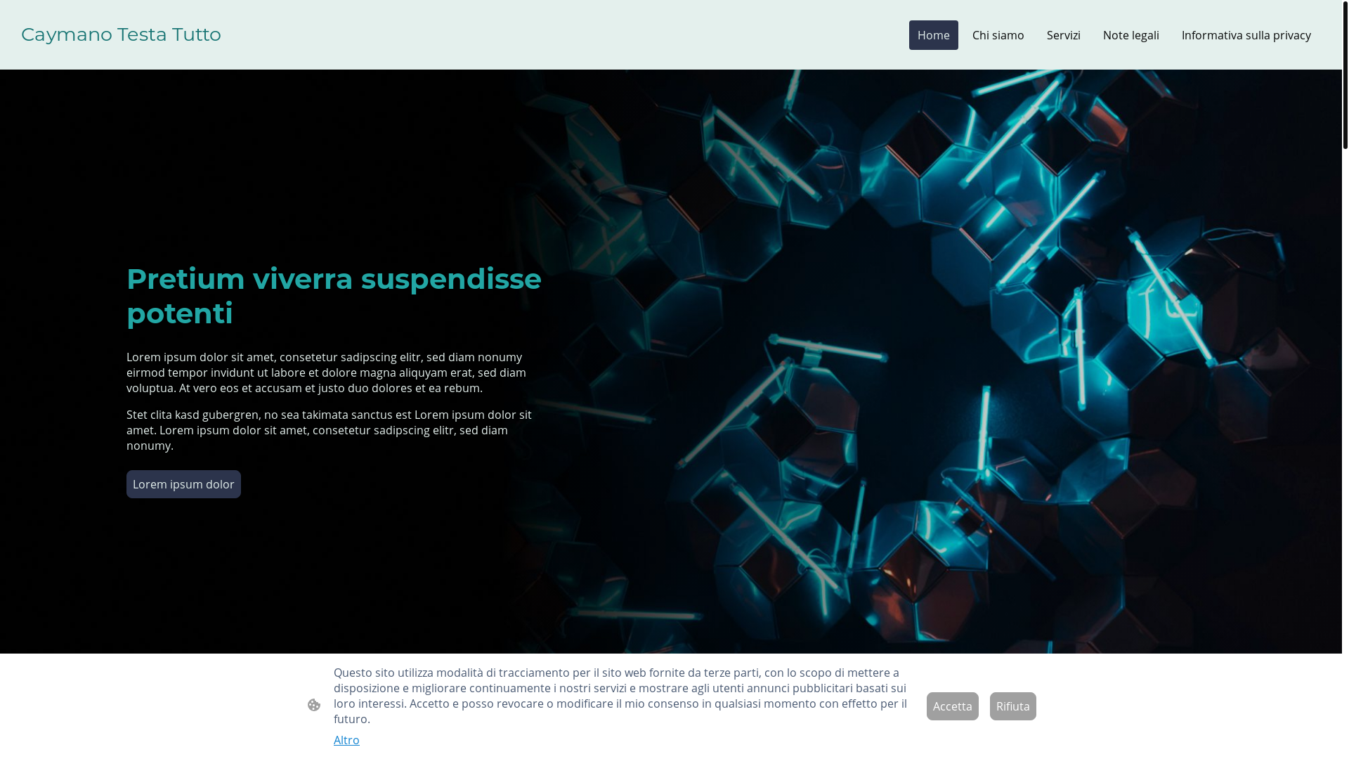 website screenshot of https://caymano.it/