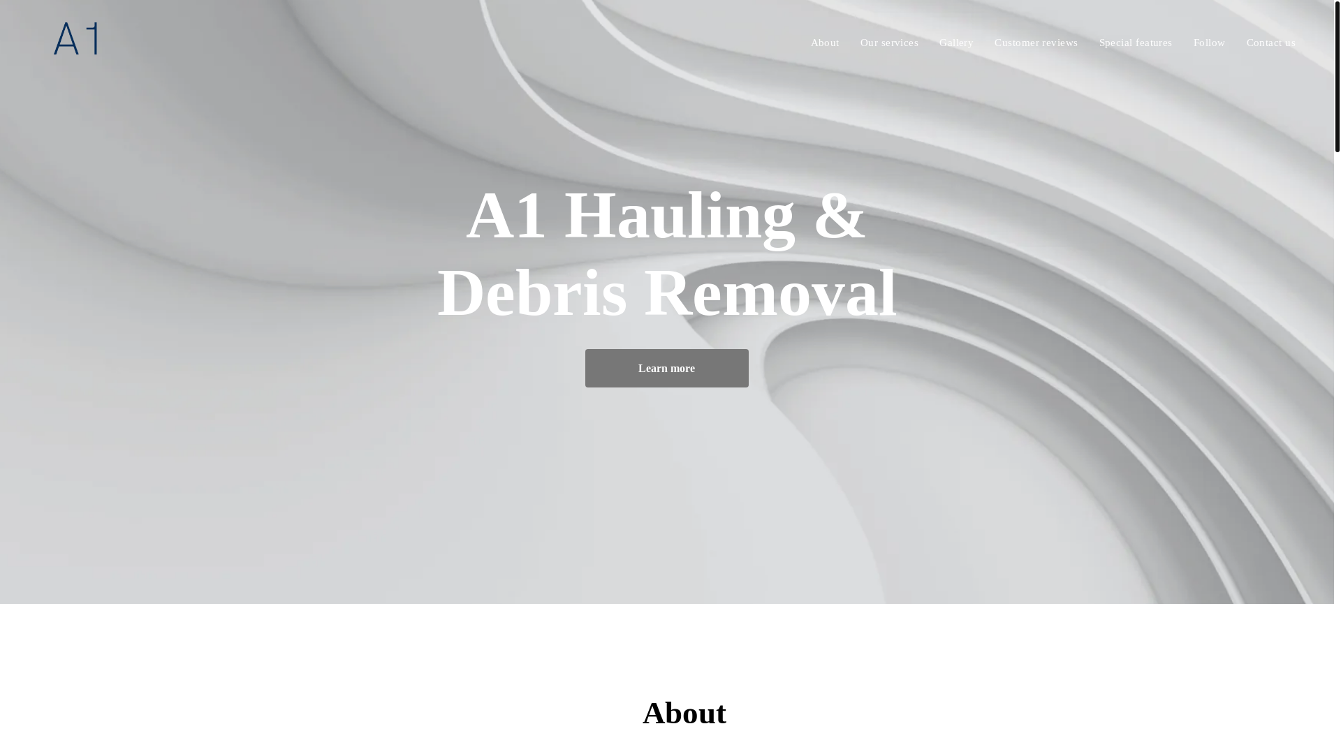 website screenshot of https://a1haulinganddebisremoval.com/