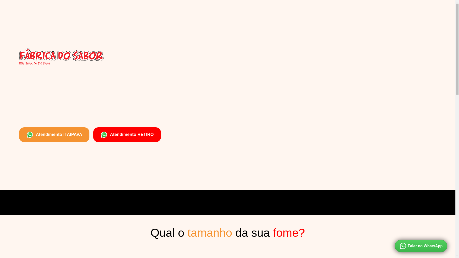 website screenshot of https://fabricadosaborsalgados.com.br/