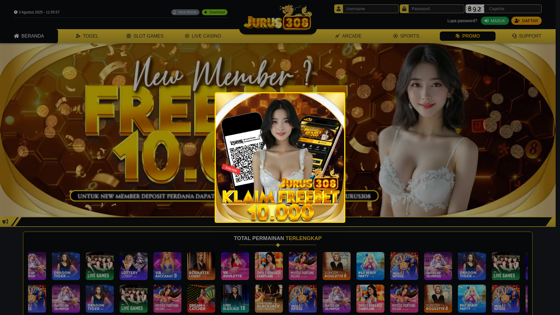 website screenshot of https://toko-game-308.site/