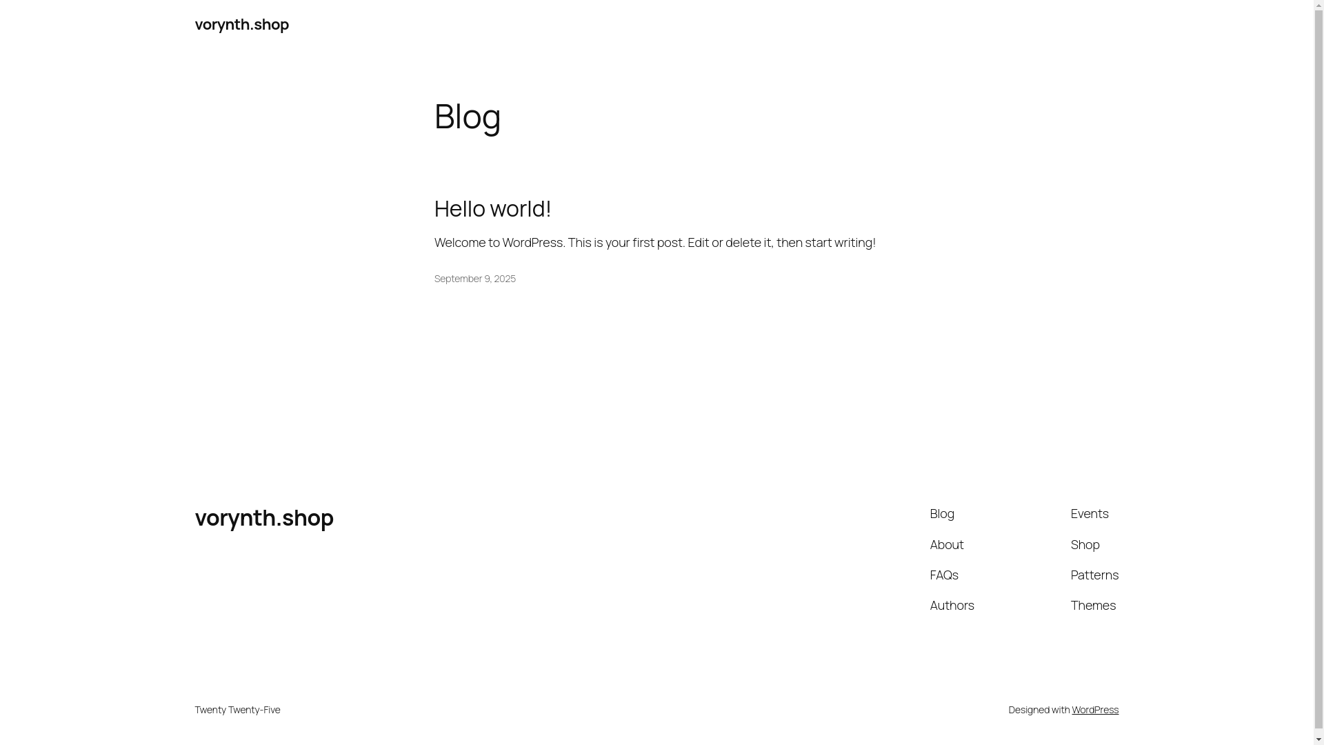 website screenshot of https://vorynth.shop/