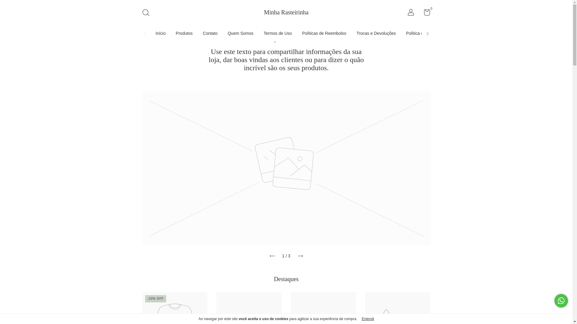 website screenshot of https://minharasteirinha.com.br/