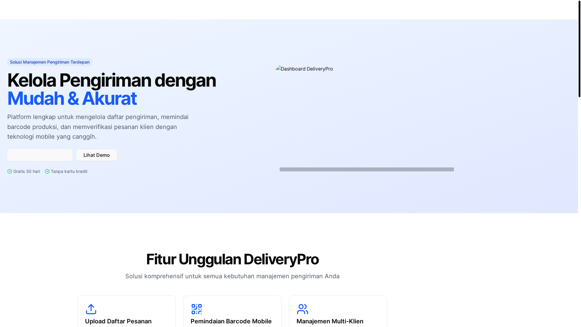 website screenshot of https://hadirapp.pages.dev/