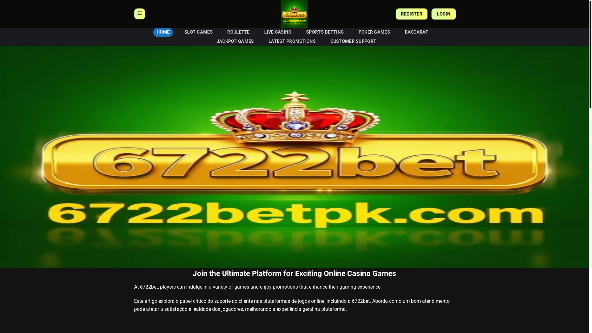 website screenshot of https://6722betpk.com/