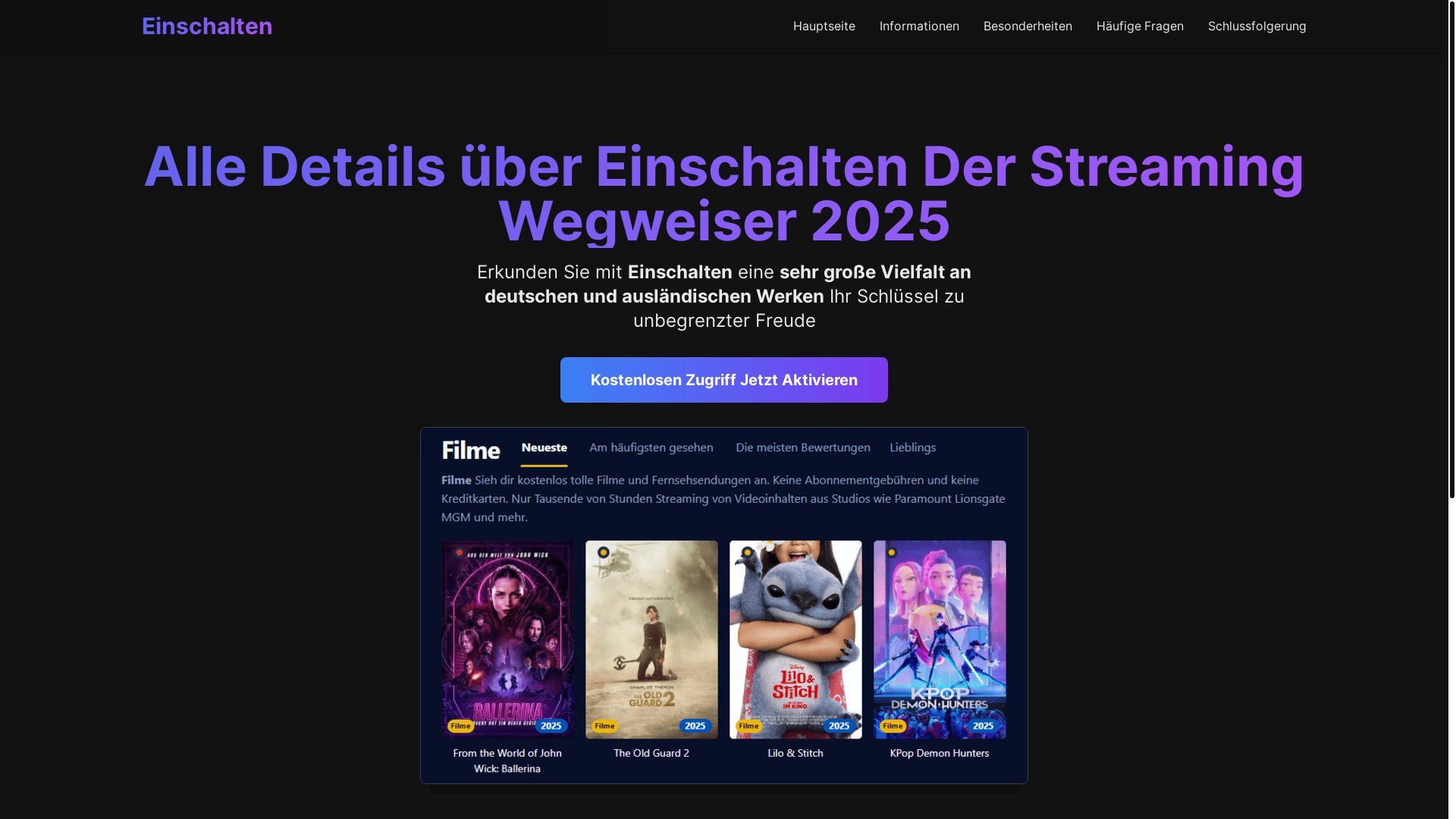 website screenshot of https://einschalten-2atg-2iq.pages.dev/