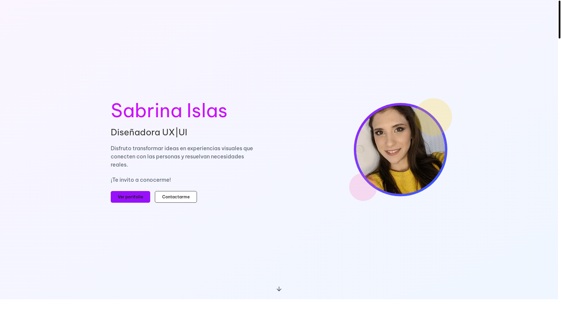 website screenshot of https://sabrinaislas.com.ar/