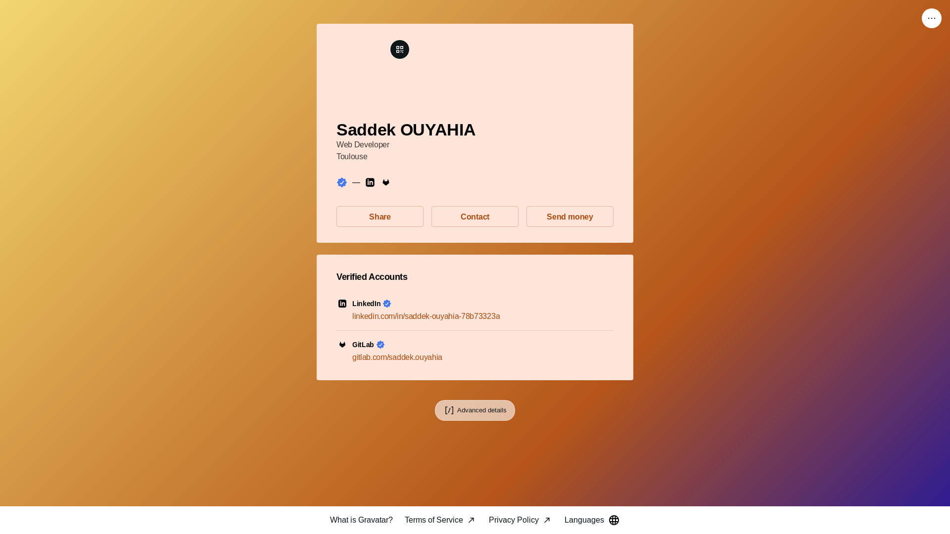 website screenshot of https://saddekouyahia.pro/