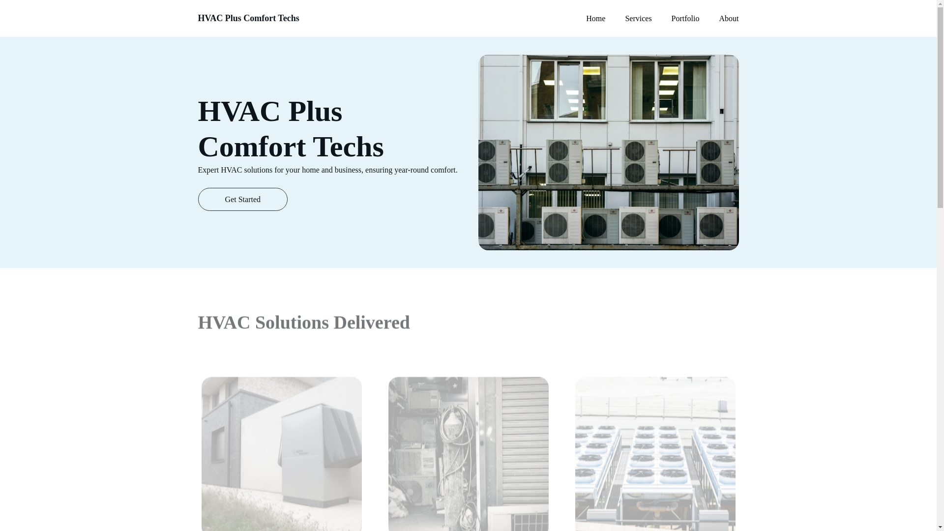 website screenshot of https://hvacplus.site/