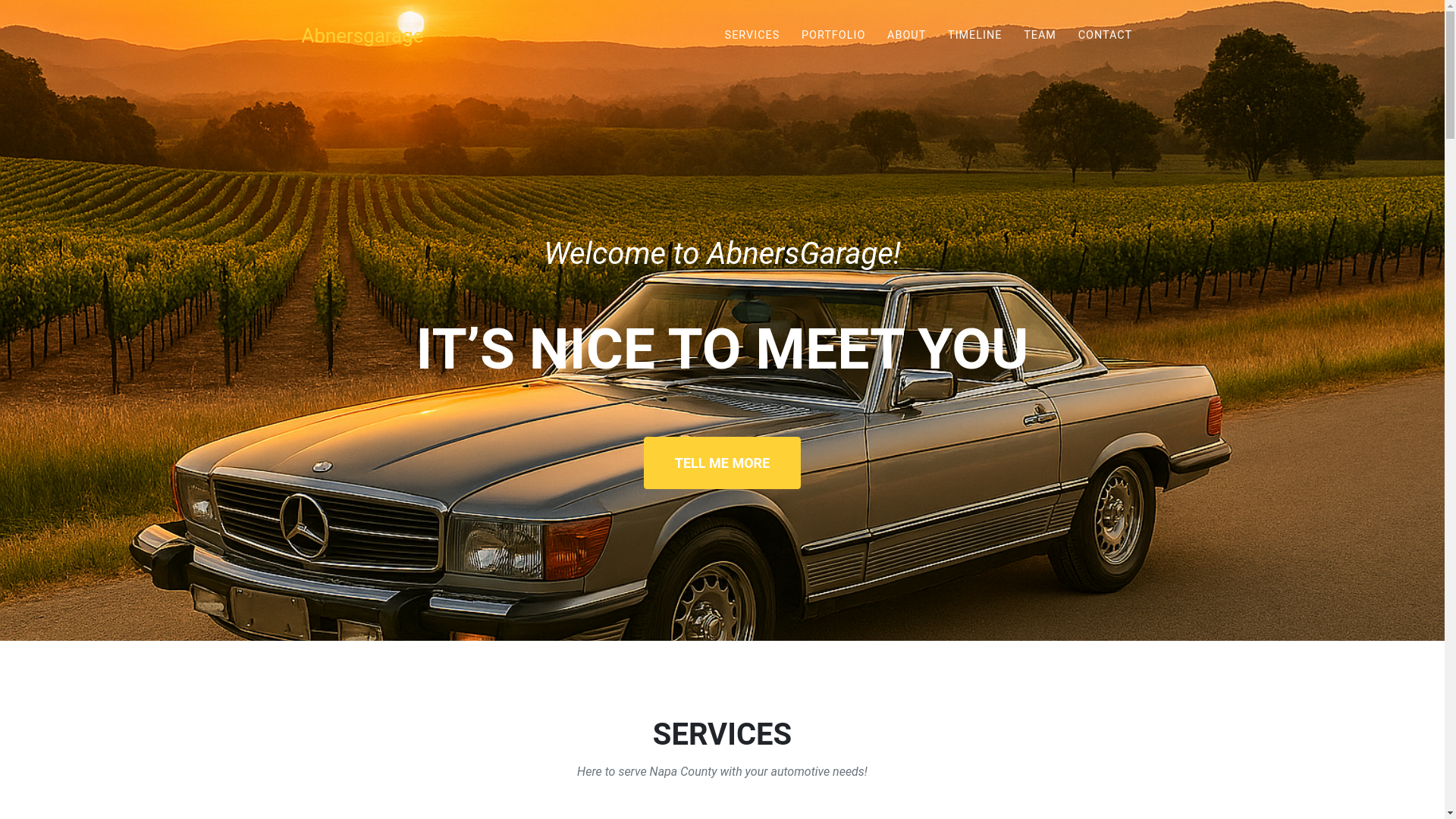 website screenshot of https://abnersgarage.com/