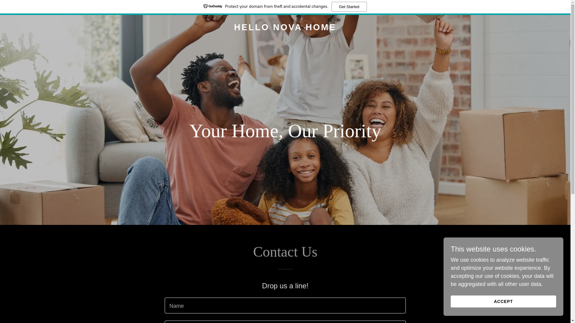 website screenshot of https://hellonovahome.com/