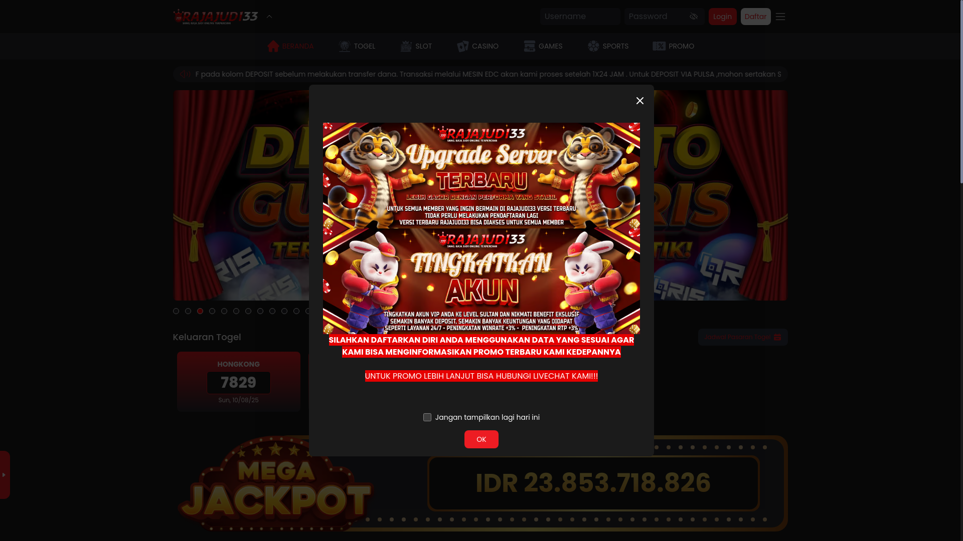 website screenshot of https://askrajajudi33.com/