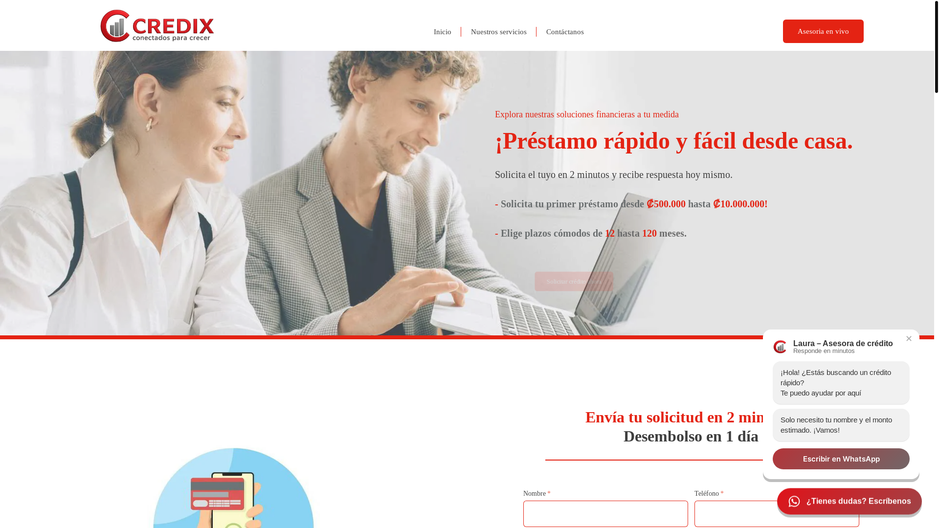 website screenshot of https://cred-ix.com/
