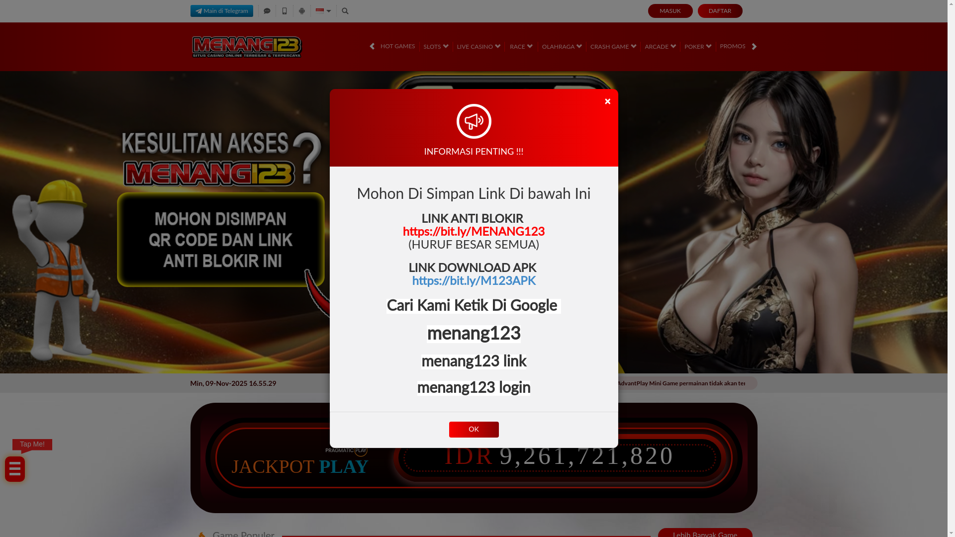 website screenshot of https://m123space.online/