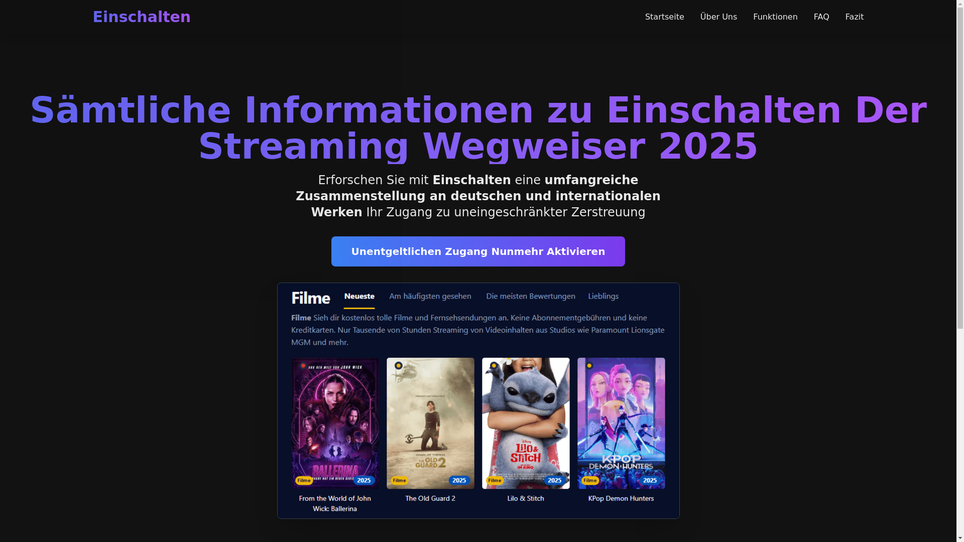 website screenshot of https://einschalten-17hg.pages.dev/