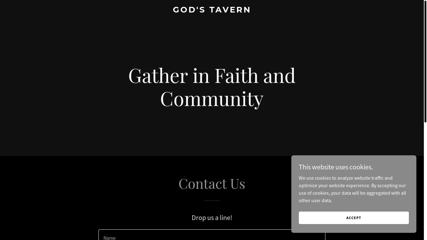 website screenshot of https://godstavern.com/