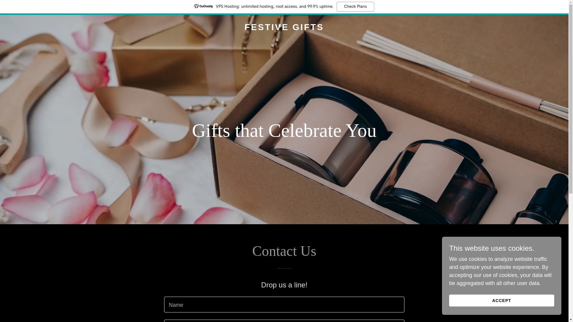 website screenshot of https://festivegifts.ca/