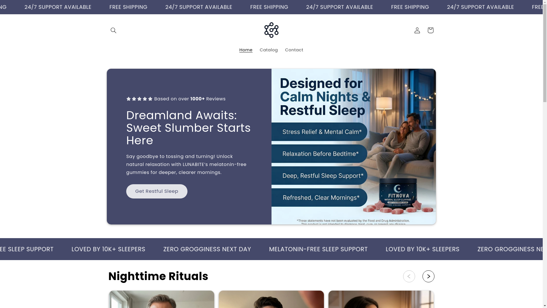 website screenshot of https://luna-bite.store/