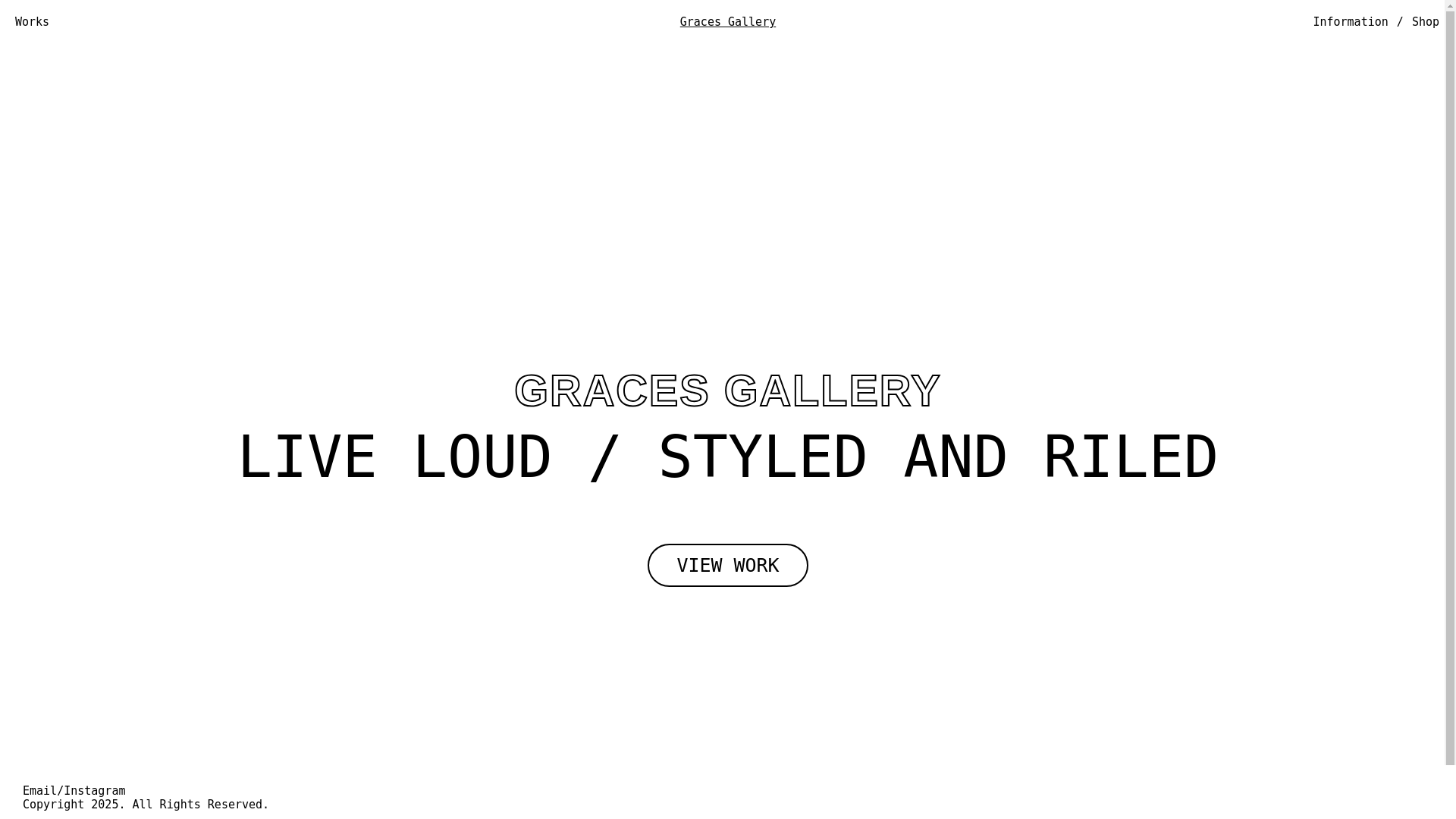 website screenshot of https://gracesgallery.art/