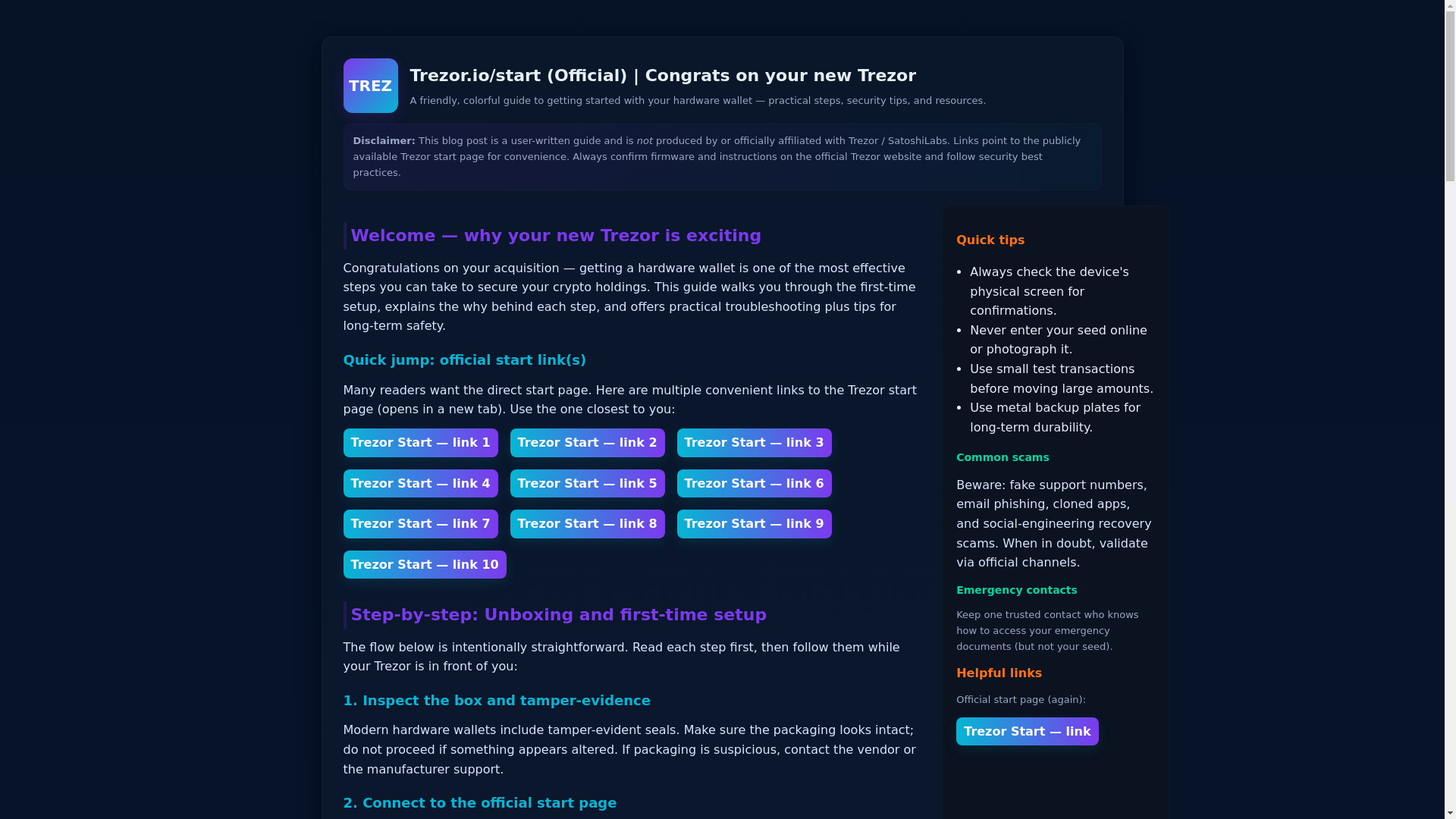 website screenshot of https://started-un-trezr.pages.dev/