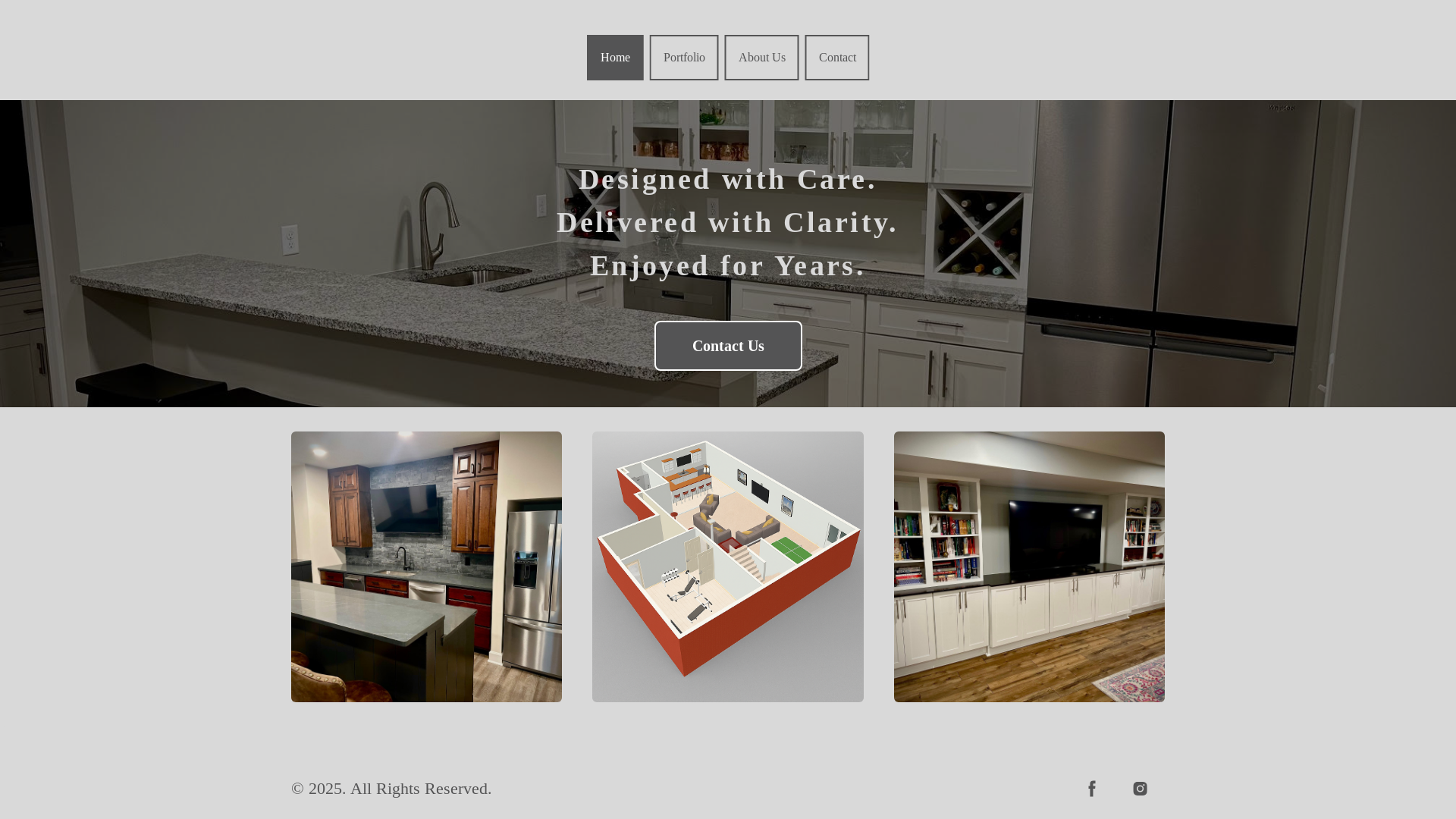 website screenshot of https://mannodesignandconstruction.com/