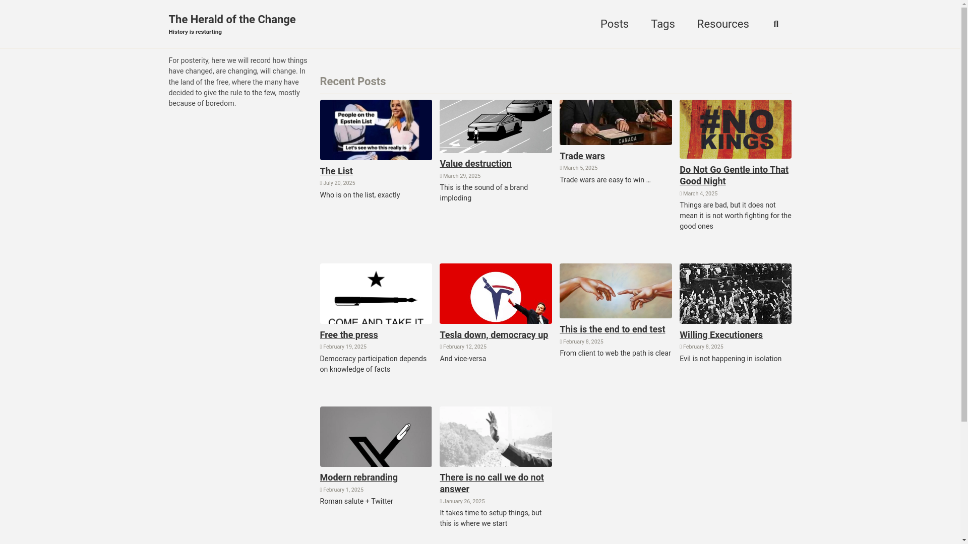 website screenshot of https://herald-of-change.pages.dev/