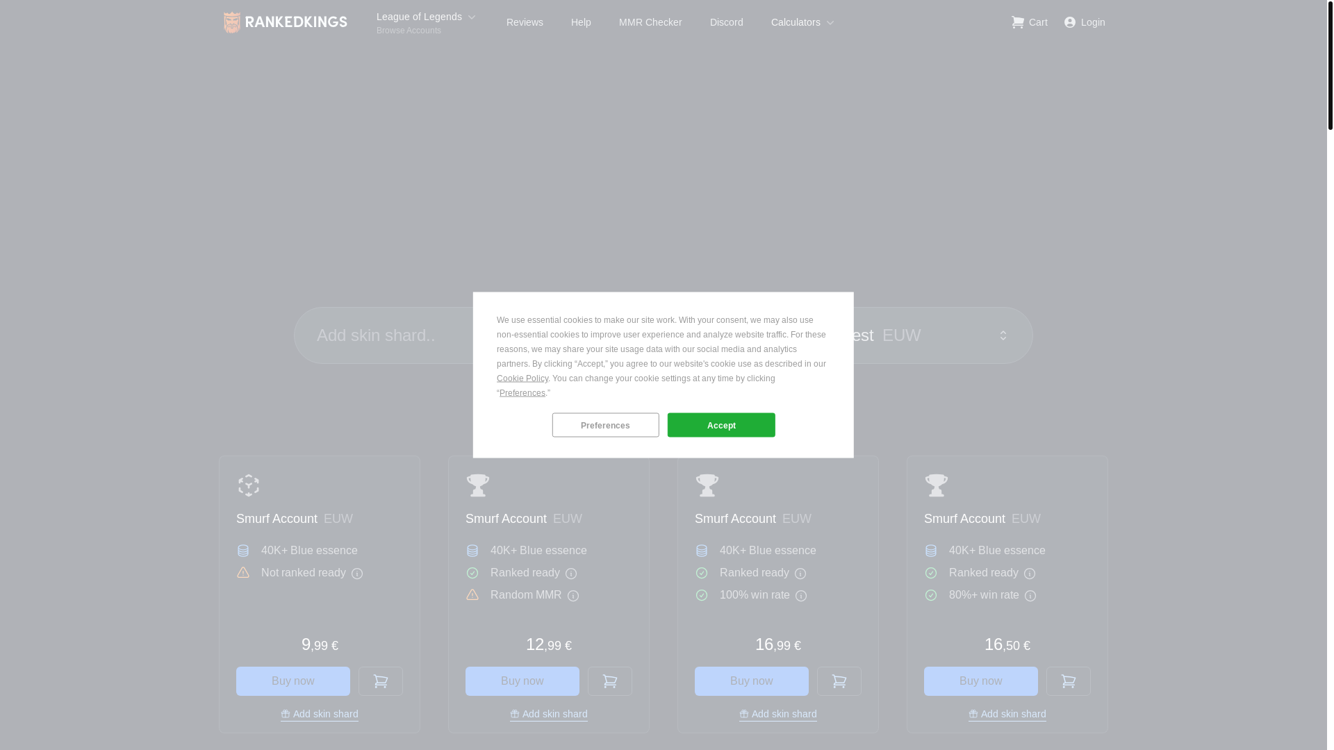 website screenshot of https://rankedkings.pages.dev/
