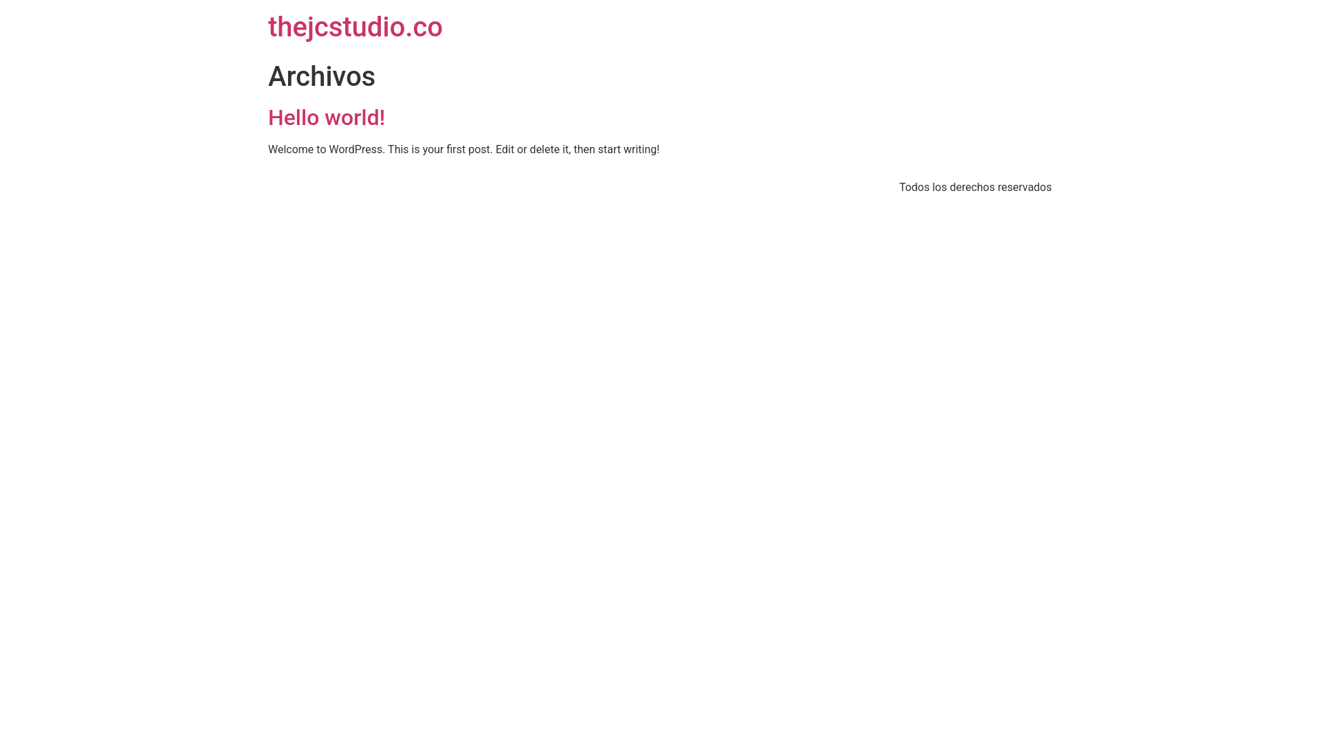 website screenshot of https://thejcstudio.co/