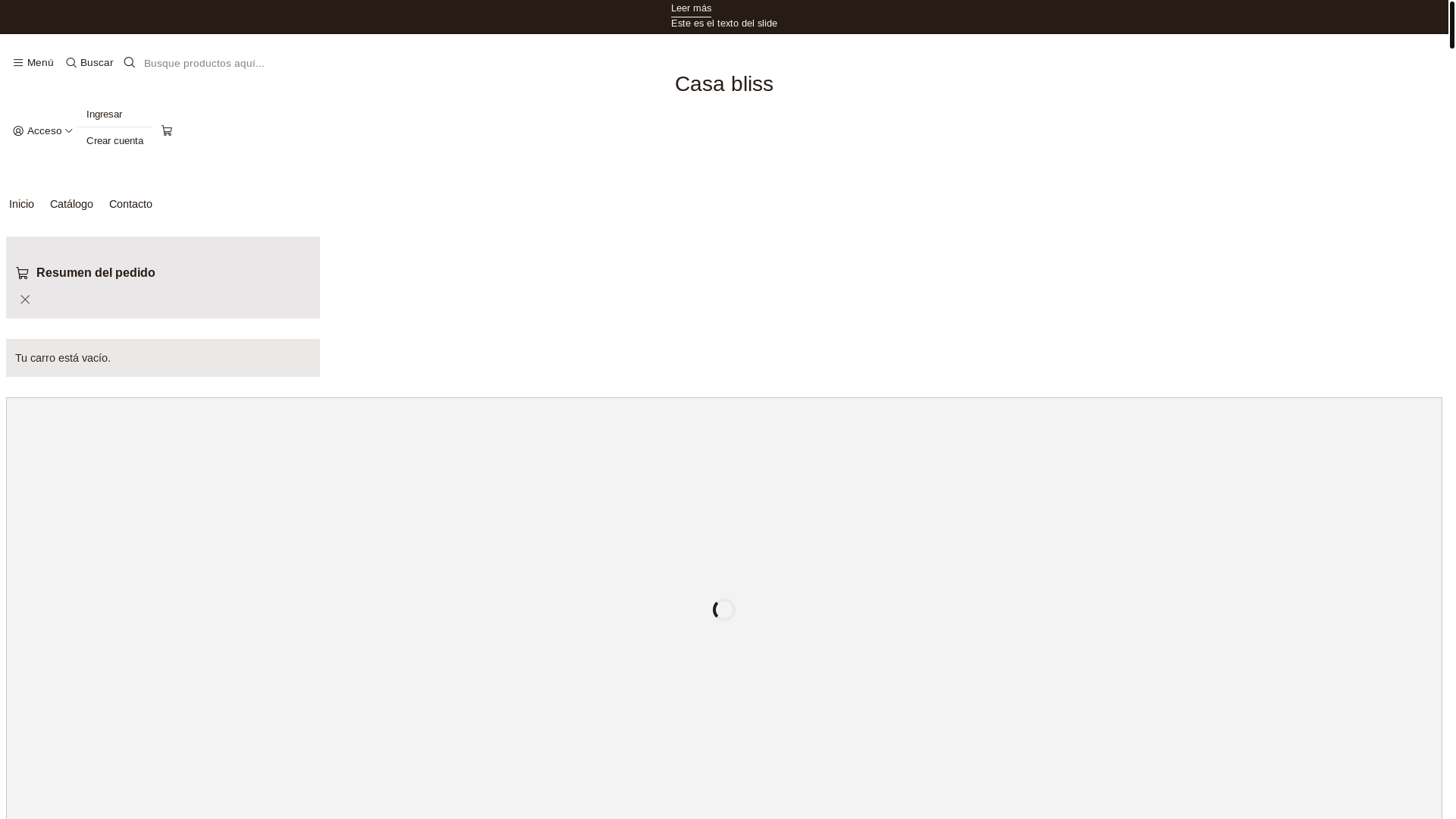 website screenshot of https://casabliss.cl/