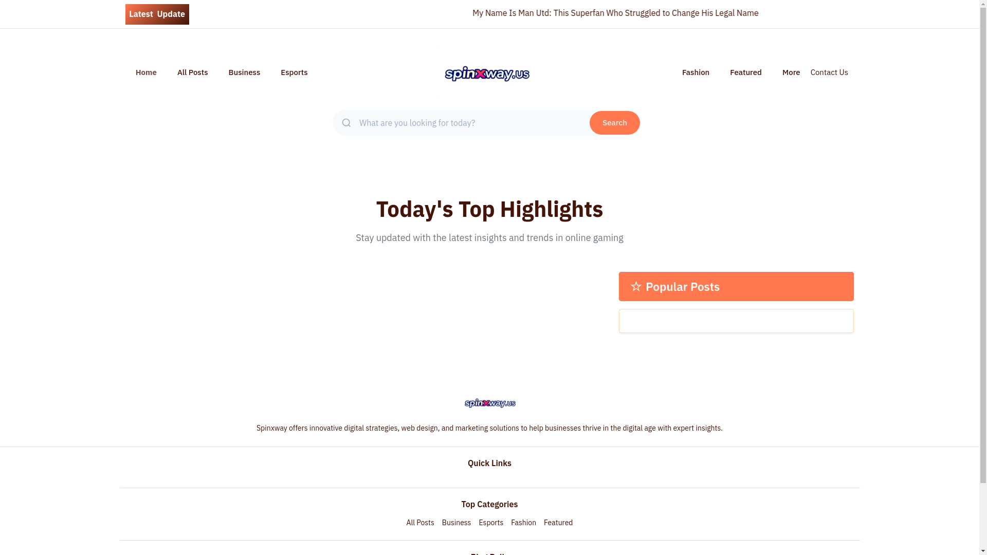 website screenshot of https://spinxway.us/