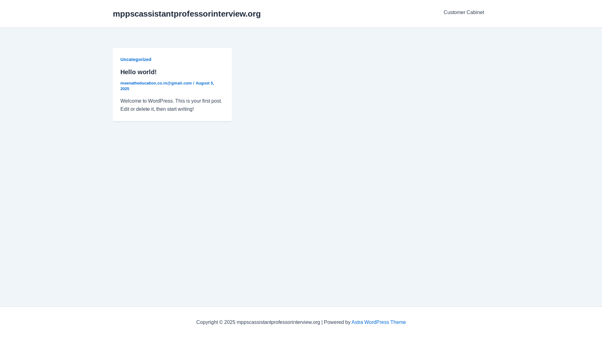 website screenshot of https://mppscassistantprofessorinterview.org/