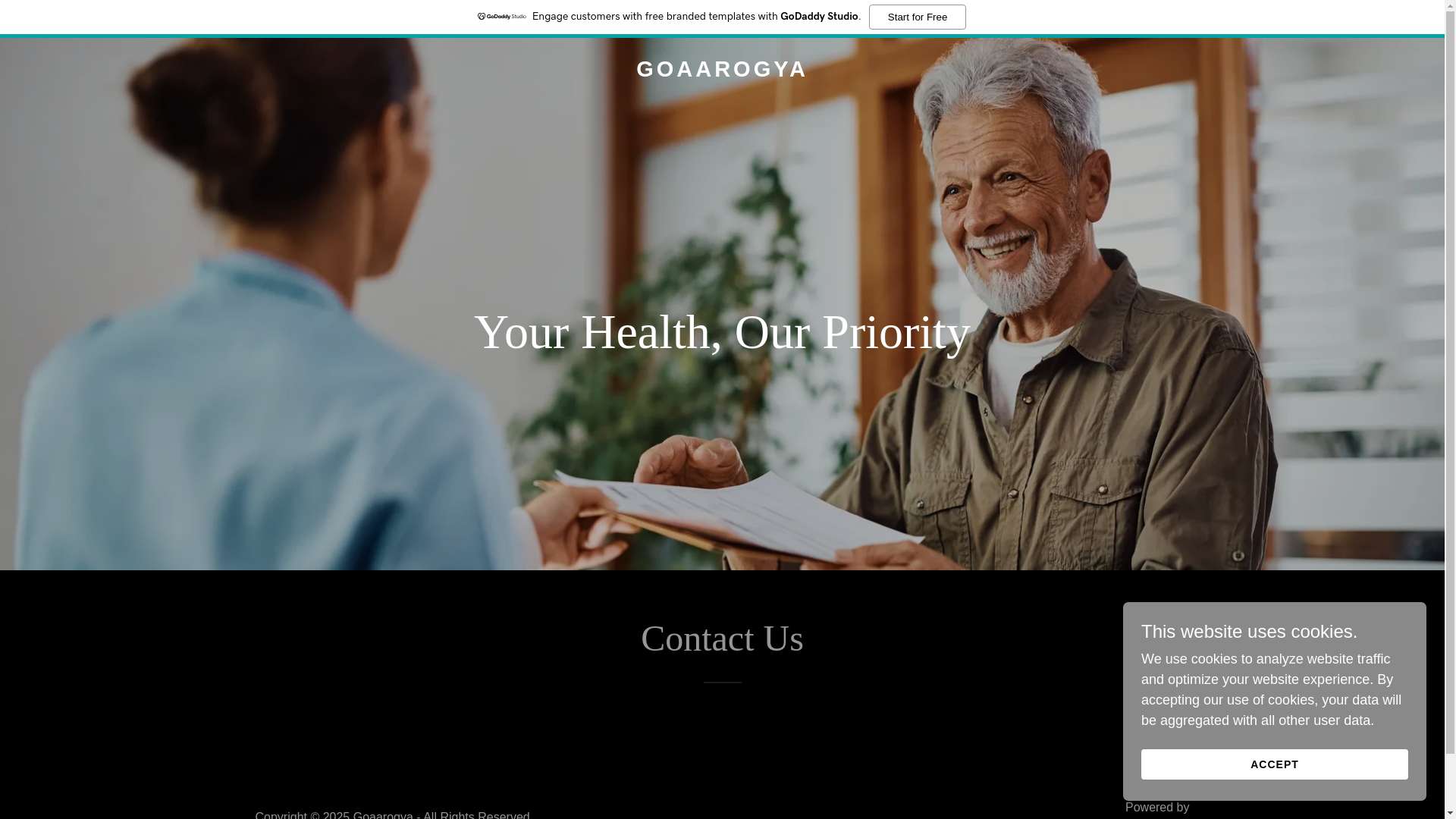 website screenshot of https://goaarogya.in/