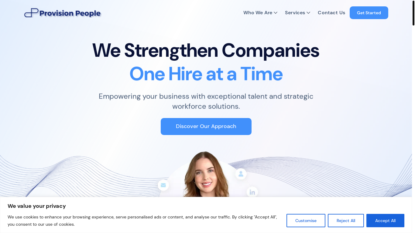 website screenshot of https://provisionpeople.com/