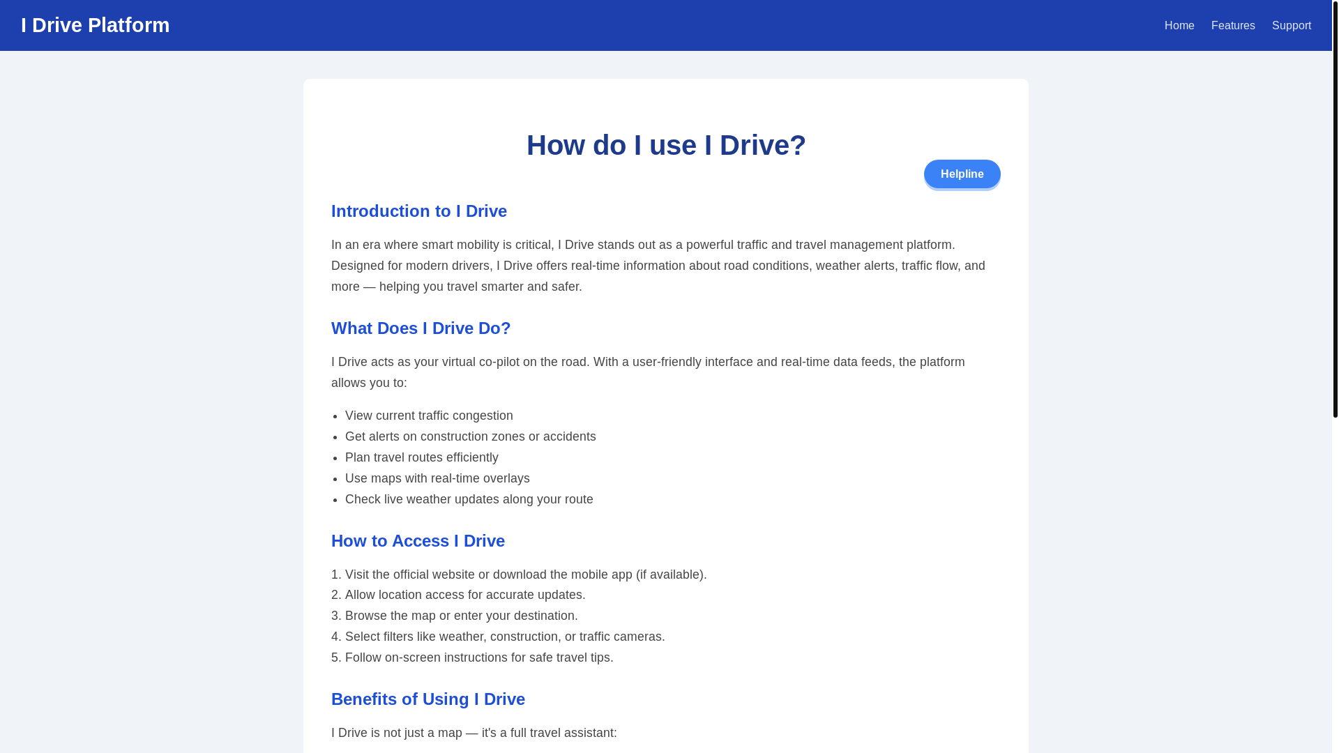 website screenshot of https://i-drive.pages.dev/