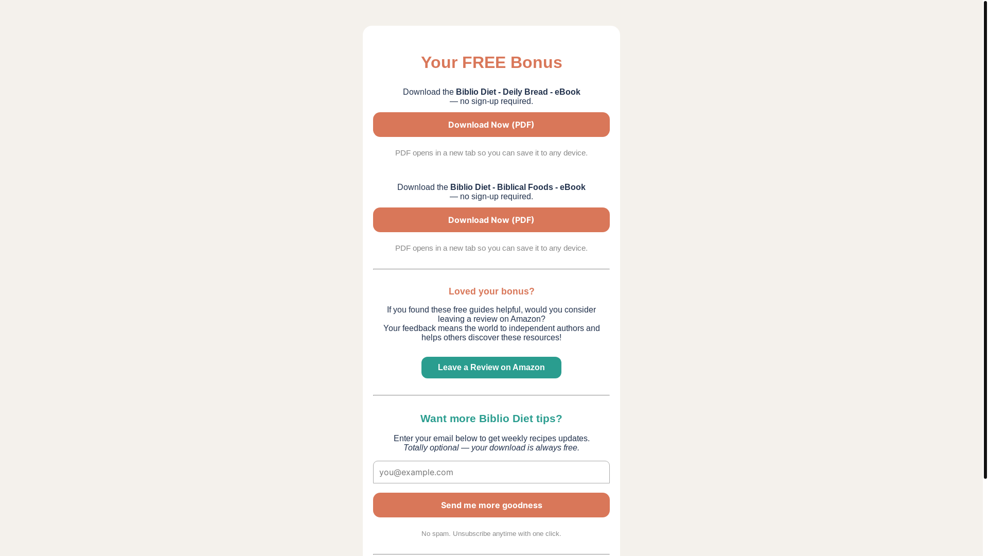 website screenshot of https://bibliodietcookbookbonus.pages.dev/