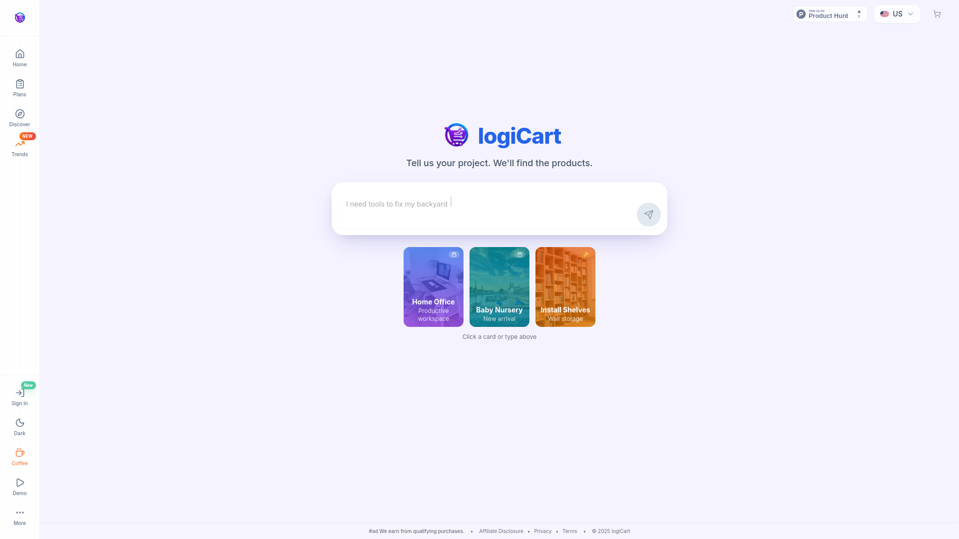 website screenshot of https://logicart.ai