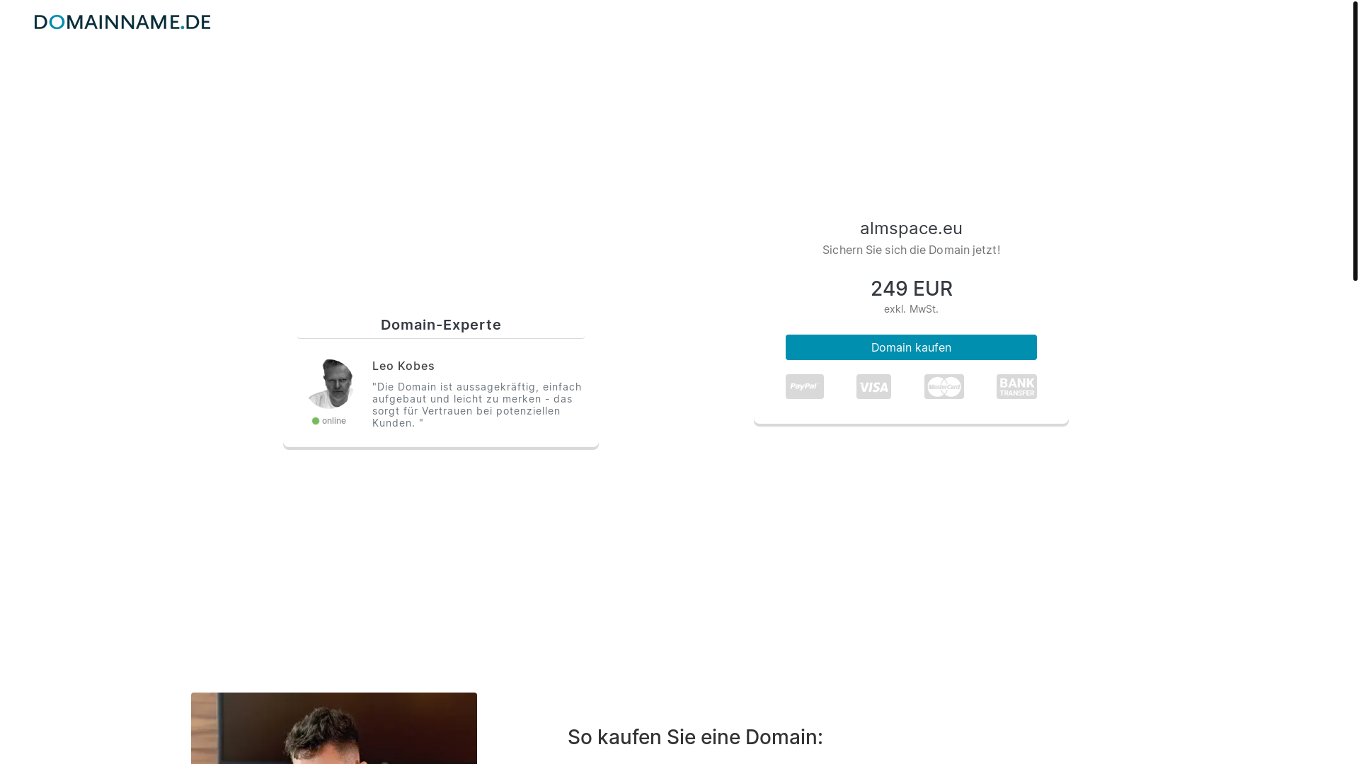 website screenshot of https://almspace.eu/