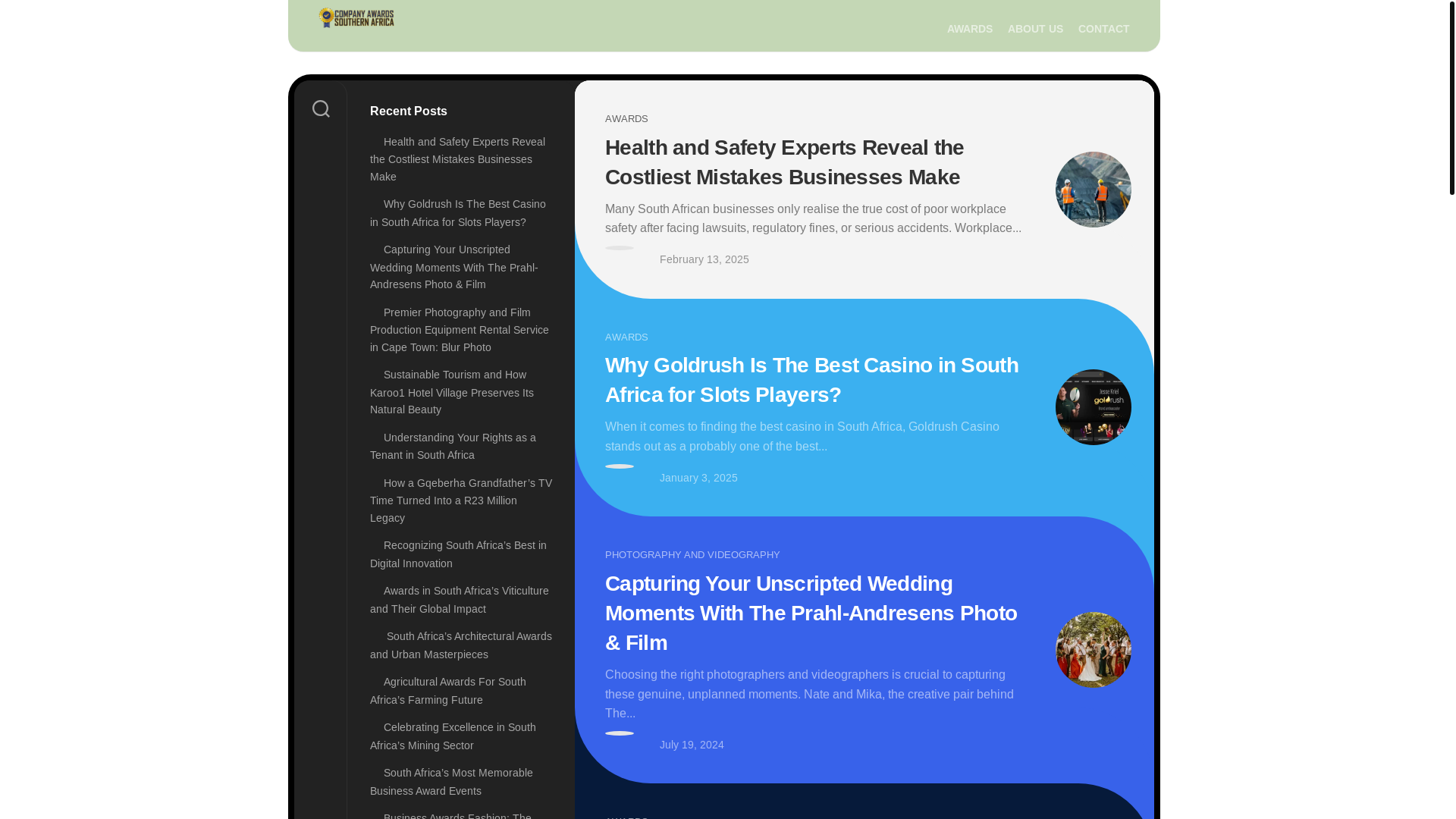 website screenshot of https://companyawards.pages.dev/