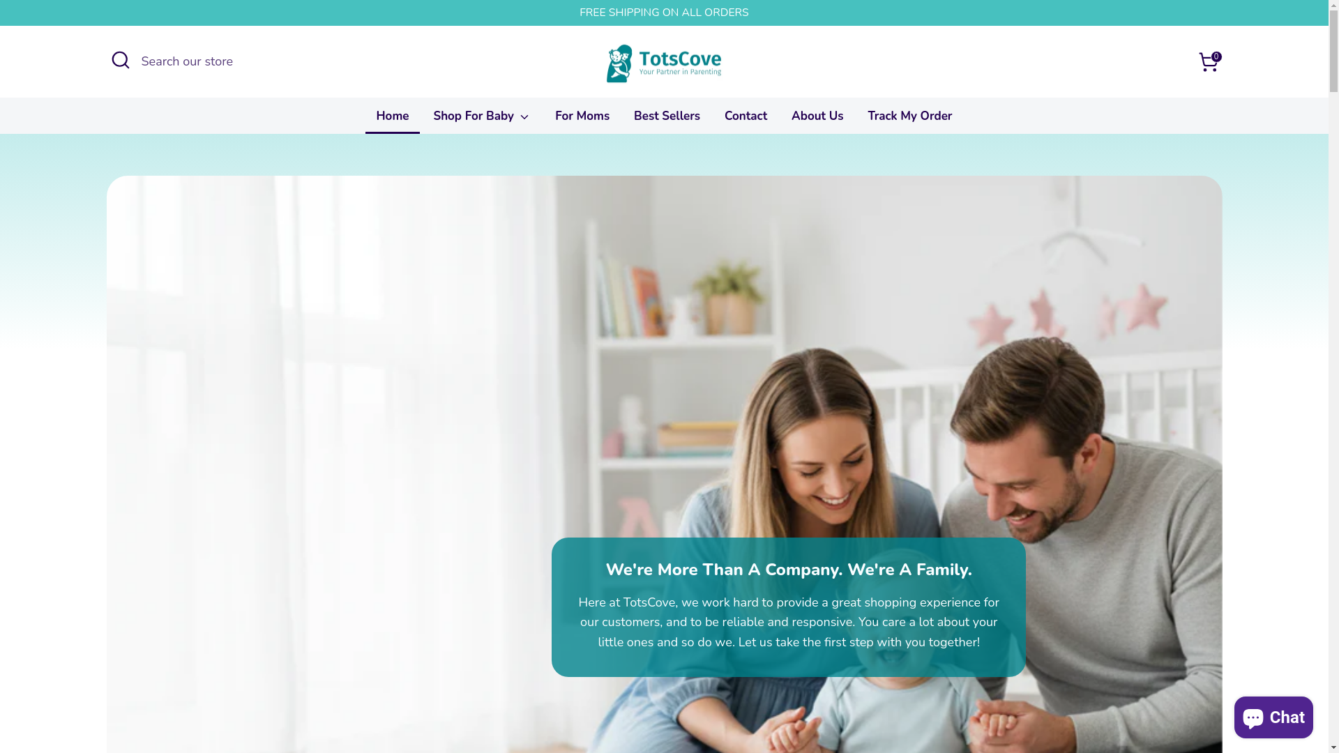 website screenshot of http://totscove.com/