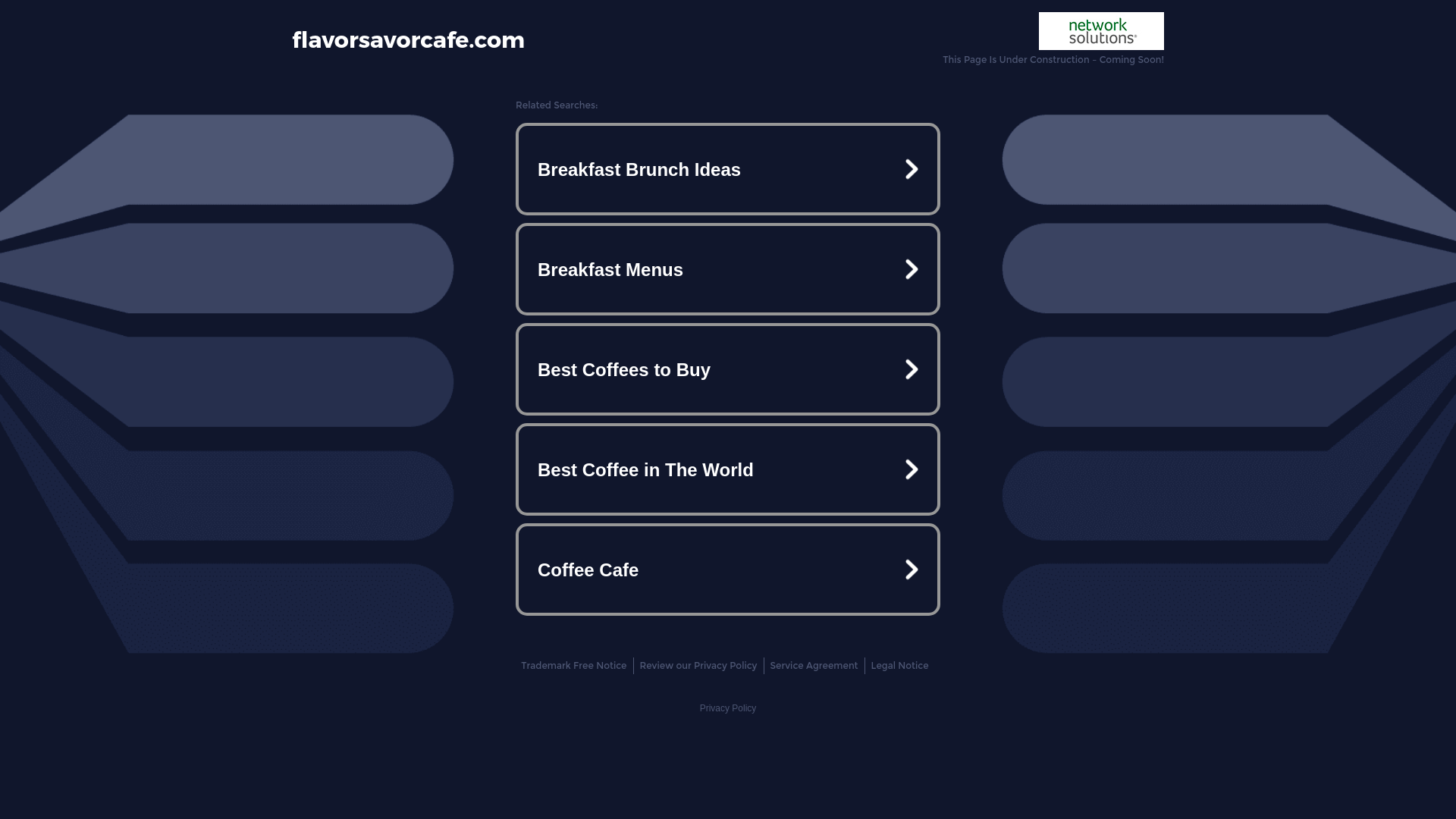 website screenshot of https://flavorsavorcafe.com/