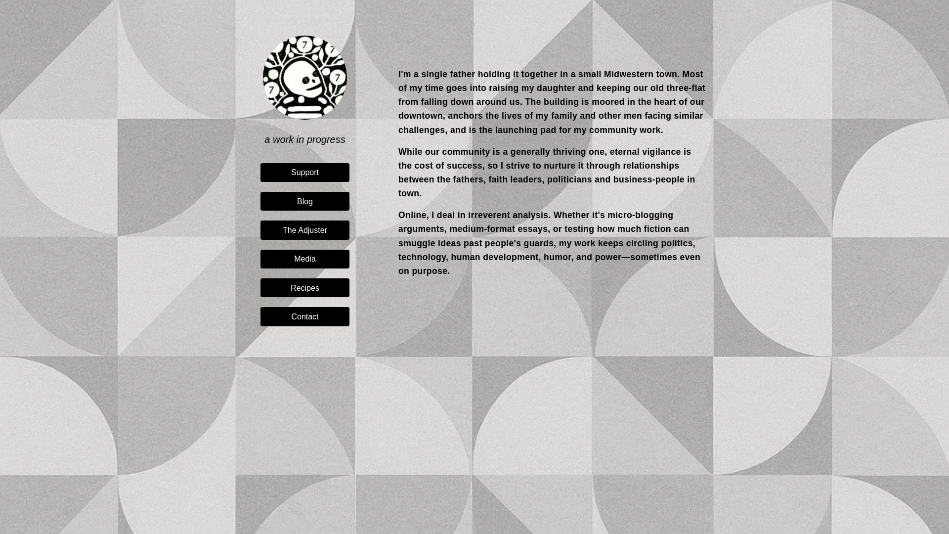 website screenshot of https://wrenchingtheyears.pages.dev/